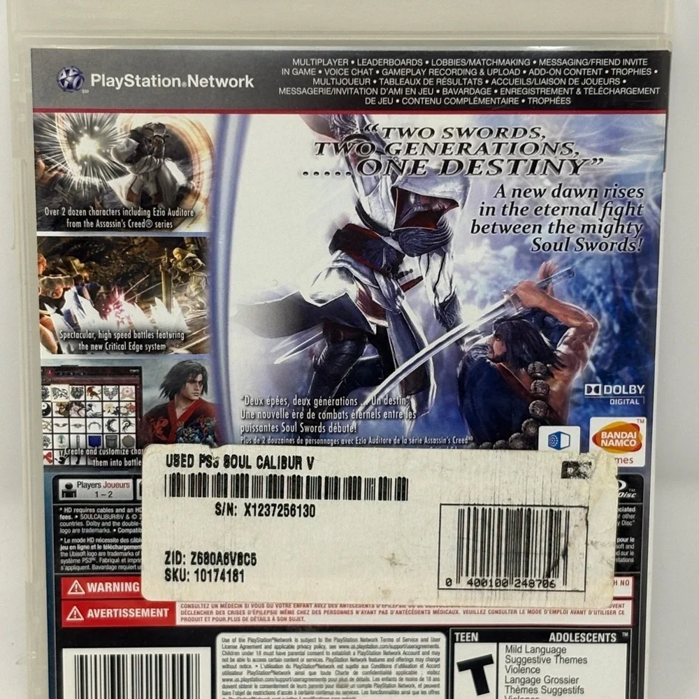 Sony Soul Calibur V for PS3 - Multicolor Cover - Picture 2 of 4